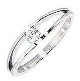 Image of 9ct White Gold Solitaire Ring.