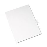 Allstate-Style Legal Side Tab Divider, Title: Q, Letter, White, 25/Pack