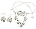 Earring Necklace Set Sterling Silver Amethyst Jewelry