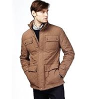 Big & Tall Funnel Neck Quilted Jacket