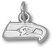 Seattle Seahawks Solid Sterling Silver Seahawk Logo 1/4'' Pendant