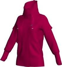 Adidas Damen Fleece Jacke Adilibria Q3 Studio, dunkel rot, 38, O03029-38