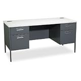 HON P3231G2S - Metro Series Kneespace Credenza, 60w x 24d x 29-1/2h, Gray Patterned/Charcoal-HONP3231G2S