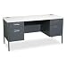 HON P3231G2S - Metro Series Kneespace Credenza, 60w x 24d x 29-1/2h, Gray Patterned/Charcoal-HONP3231G2S