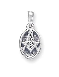 Sterling Silver Antiqued Masonic Charm