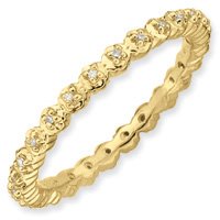 0.09ct Stackable Diamond Gold Ring Band. Sizes 5-10