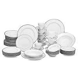 Mikasa Cameo Platinum 58 -Piece Dinnerware Set
