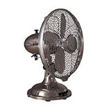 Minka-Aire Fans F300-BN 11 Retro Contemporary Indoor Brushed Nickel Desk Fan