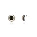 Eve's Addiction Designer Inspired Cable Style Sterling Silver Onyx Earrings