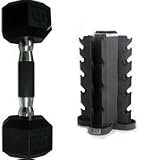 Urethane Hex Dumbbell Set w/ Rk-17 Four-sided Rack