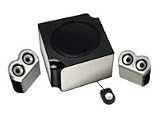 Saitek 3D 590 aktives 2.1-Neodym-Lautsprechersystem mit Kopfhöreranschluss und Kabelfernbedienung
