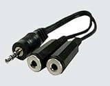 3.5mm Headphone Jack Splitter Adapter Cable Lead 20cm