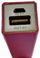 External Cell Phone Battery 2600mAh Compact Portable Charger Power Bank Pack Lipstick-Sized