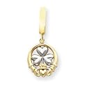 14K and Rhodium Claddaugh With Shamrock TummyToy Belly Ring