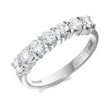Image of 0.5 Ct 7 Stone Diamond Ring in Platinum- G / VS1
