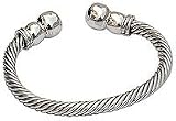 Womens Cuff Bracelet Sterling Silver in Adjustible Indian-Style (brclt147)