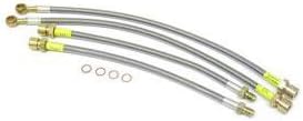 Porsche 928 (87-95) Brake Hose Set STEEL Jacket DOT ok HIGH Pressure braided