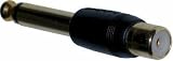 6 FEMALE RCA JACK TO 1/4" MALE AUDIO MONO PHONE PHONO PLUG ADAPTER LOT OF SIX