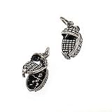Sterling Silver Movable Charm Little Baby In Basket - Opens