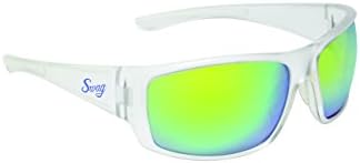 Swag Sunglasses Chillin' Series with Matte Clear Frosted Frames &amp; Green G-Tech Lenses