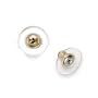 Gold Tone Bullet Clutch Earring Backs with Pad (50)