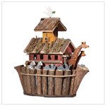 Childrens Toyshop  Outdoor Living : Lawn Ornaments Outdoor Wooden Birdhouses Noah's Ark Birdhouse