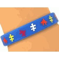 Connecting the Pieces" Autism Awareness Wristband Adult Size