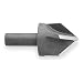 KEO 55378 Cobalt Steel Single-End Countersink, TiN Coated, 4 Flutes, 90 Degree Point Angle, Round Shank, 1/2" Shank Diameter, 1-1/4" Body Diameter