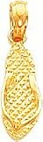 14K Gold Reversible Jamaica Flip Flop Pendant