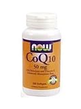 Now Foods CoQ10 50mg + Vit E, 100 gels( Eight Pack)