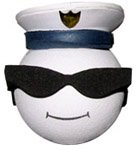 Naval Captain Antenna Ball Topper