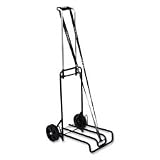 STEBCO 390007BLK - Luggage Cart, 250lb Capacity, 12-1/4 x 13 Surface, Black/Chrome