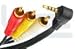 6FT 3.5 mm to 3 RCA AV Camcorder Video Cable Sony JVC 6