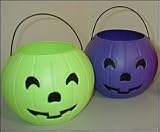 Blinky 103-NPU - 8 Inch Purple Pumpkin Container - Black Handle - Pack Of 12