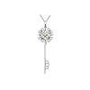 Deals List: 10K White Gold Diamond Key Pendant with Chain