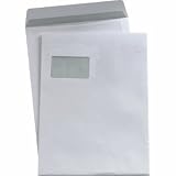 Produkt-Bild: 5 Star(TM) Versandtaschen C4 sk wei&szlig; mit Fenster 90 g/qm Inh.250