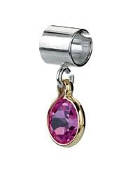 Kera Sterling Silver 14K Gold October Birthstone Bead
