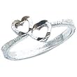Sterling Silver Heart Promise Ring Sz 7
