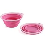 Portable/Collapsible Food or Water Travel Cup for Pets - Small, Pink