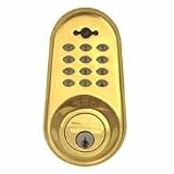 LockState LS-DBS-PB Digital Locks Polished Brass Keyed Entry Deadbolt