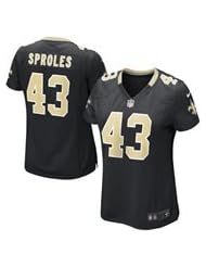 From Amazon.com. Click for details:
 Sports: Girls Youth New Orleans Saints Darren Sproles Nike Black Replica Game Jersey - Nike Sports: Girls Youth New Orleans Saints Darren Sproles Nike Black Replica Game Jersey - Nike