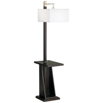 Astor Place Espresso Tray and Shelf Floor Lamp