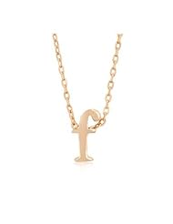 Rose Gold Initial F Pendant Necklace