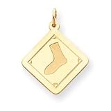 14K Chicago White Sox Med Sock Logo Charm