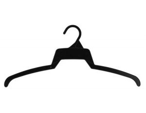Plastic Top T Shirt Hangers Black Box of 500