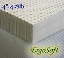 4 Inch ErgoSoft Natural Latex Foam Mattress Pad Topper