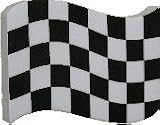 Chequered Racing Flag Car Aerial Ball Antenna Topper.
