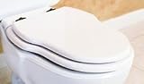 Herbeau 06342053 Plain White/Old Silver Elongated Toilet Seat 0634