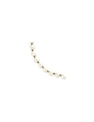 14k White Gold White Pearl w/2" Extension Necklace