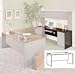 38000 Series 60 x 24 Credenza Shell, Mahogany Top/Charcoal Base